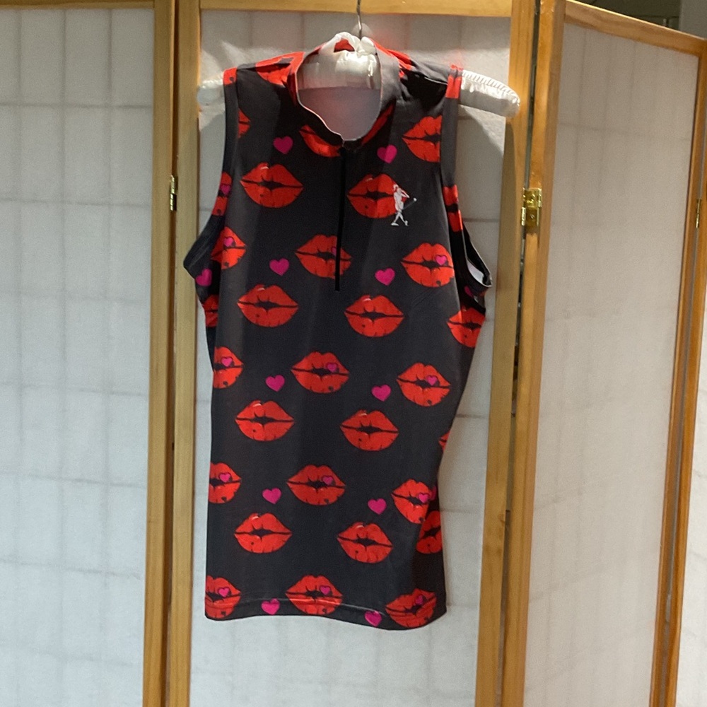 SHAN Golf Apparel with Red and Black Design